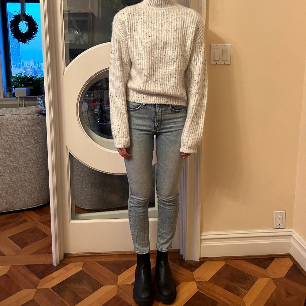 Rag & Bone Straight Leg Acid Wash Jeans